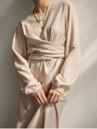 Платье с узлом на талии 1121-19-03