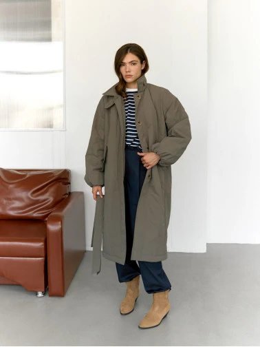 Плащ утепленный