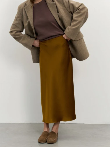 Юбка атласная