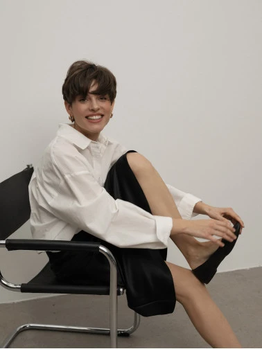 Юбка атласная